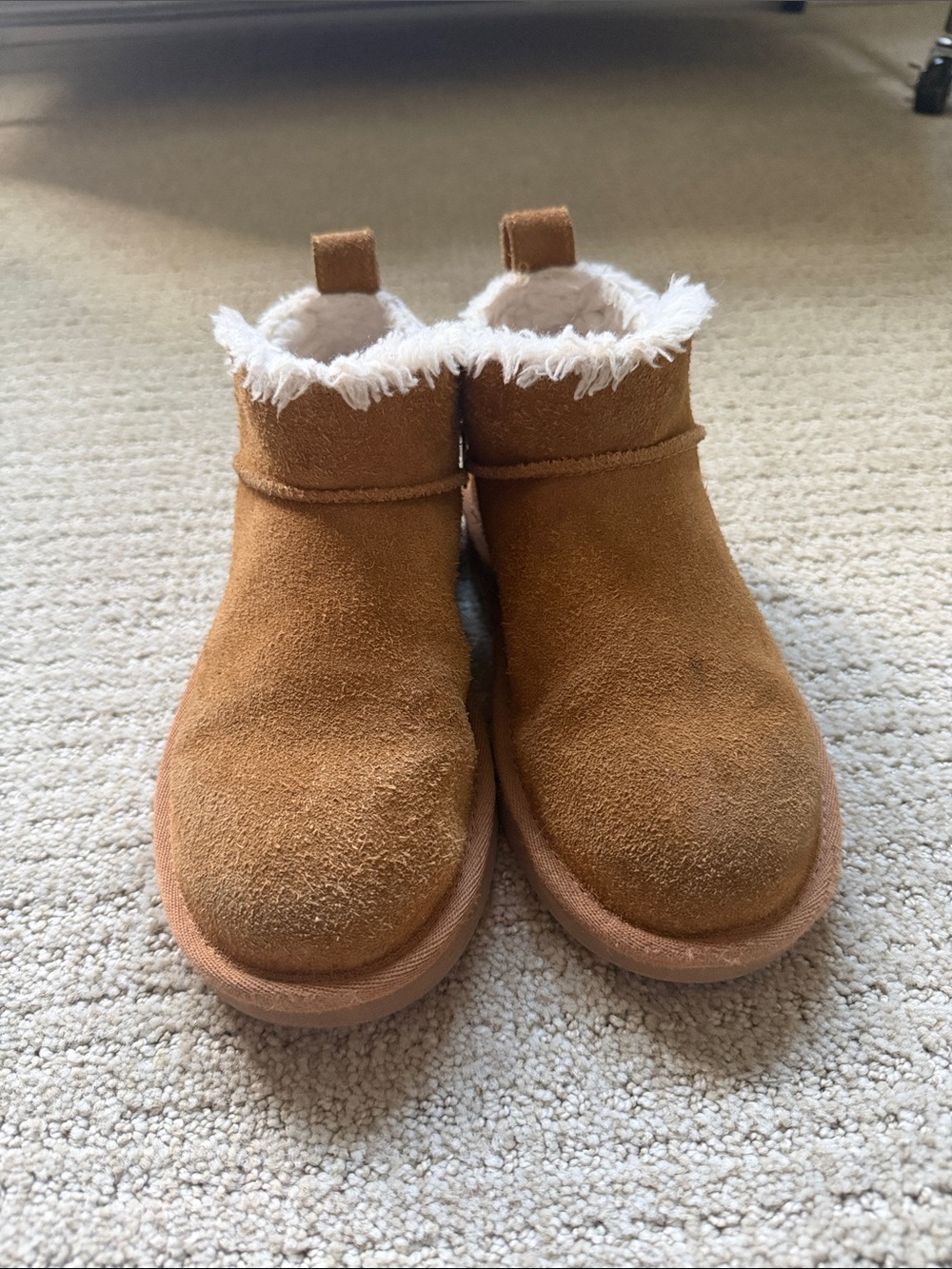 Koolaburra by UGG Chestnut Faux-Suede Shearling Boots for Kids